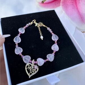 Mom Rose Quartz Bracelet
